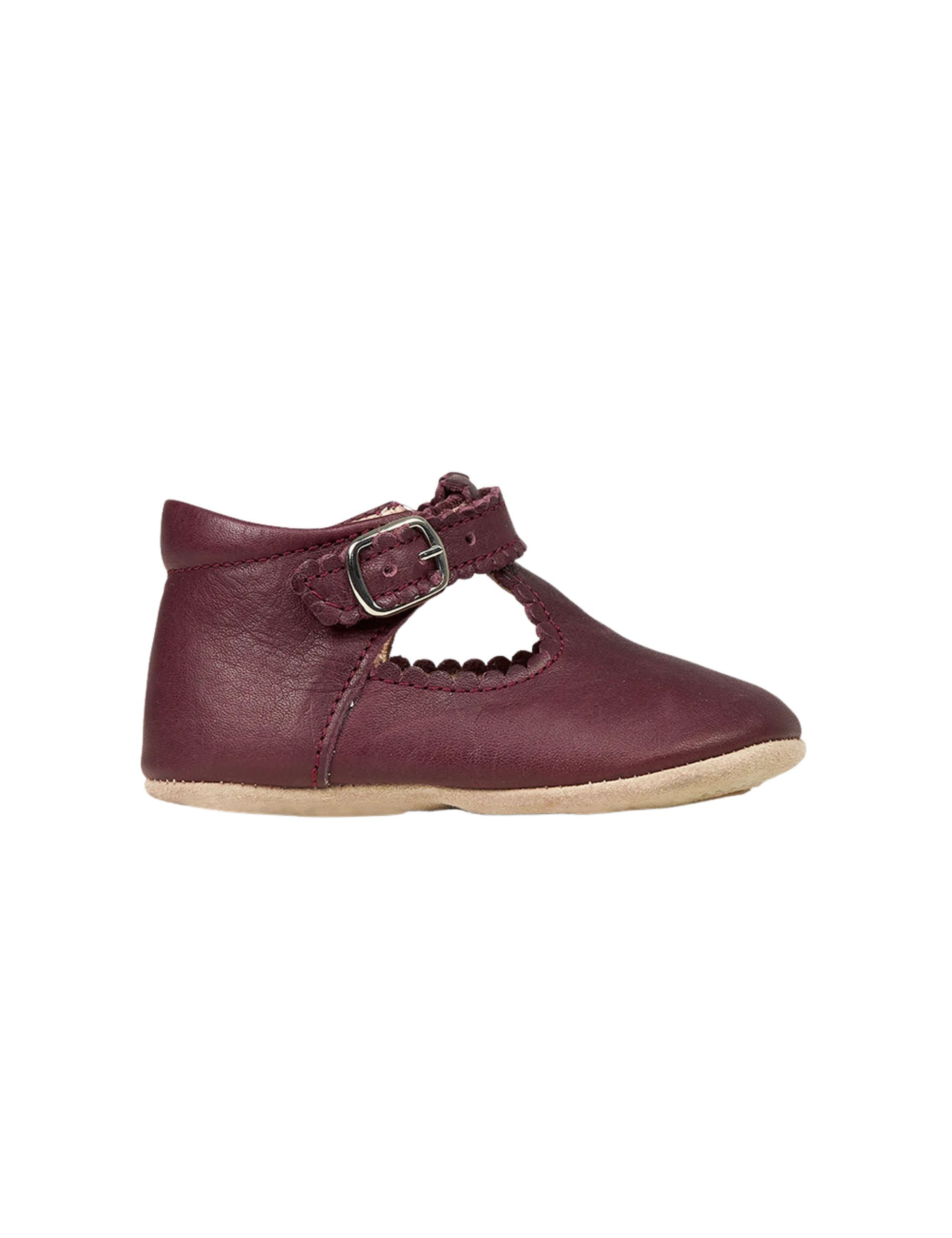 Baby Scallop T-bar - Plum