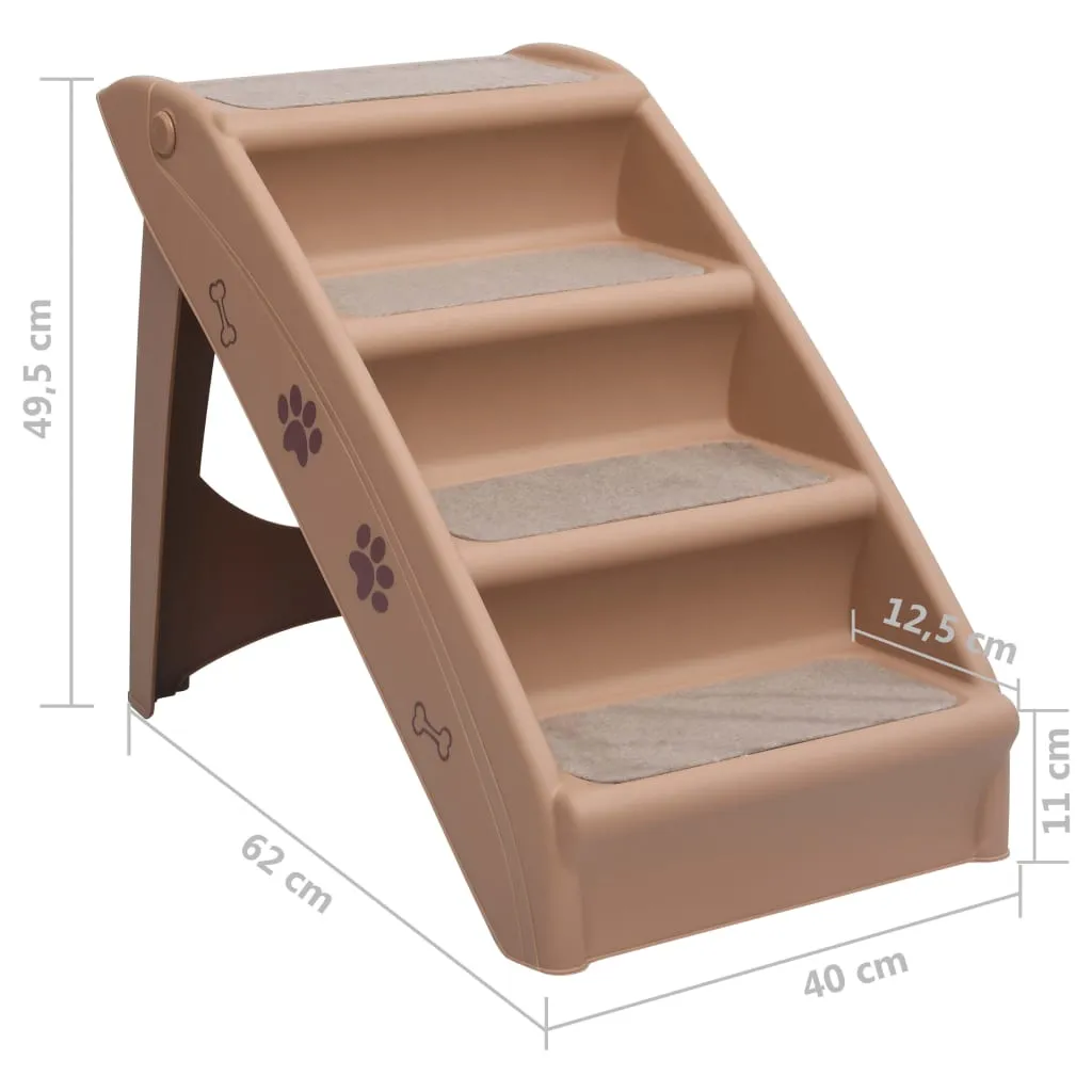Brown · Foldable Pet Stairs