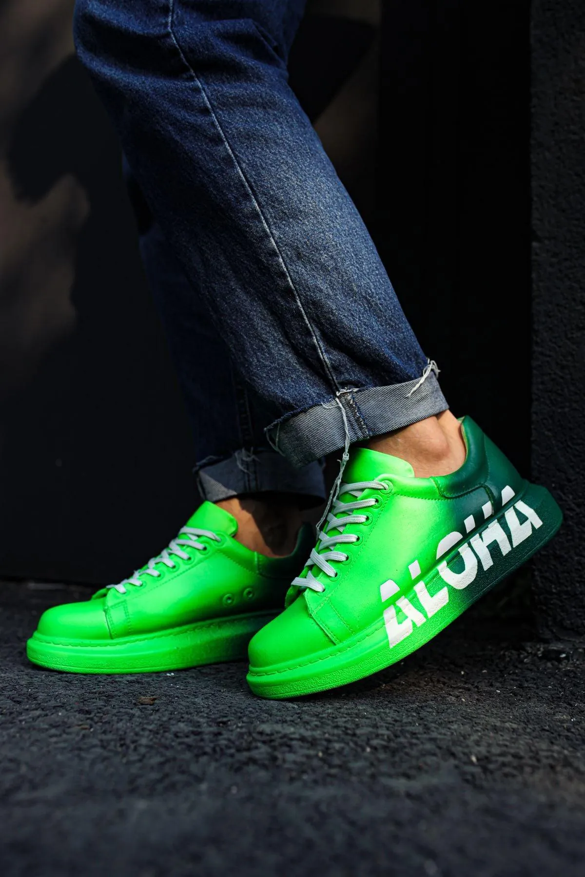 CH254 Men's Unisex Green Casual Sneaker Sports Shoes