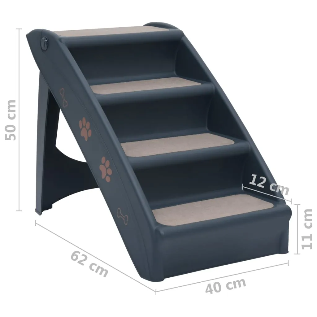 Dark Grey · Foldable 4-Step Stairs
