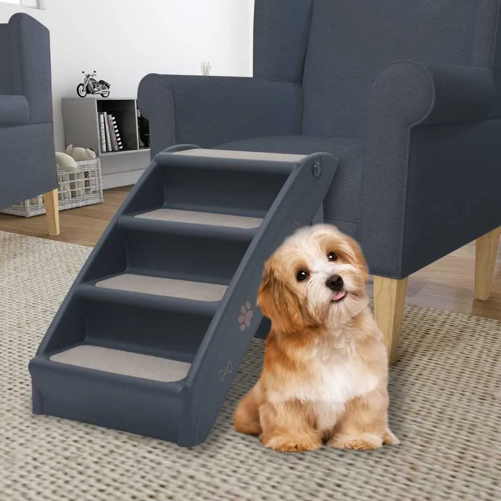 Dark Grey · Foldable 4-Step Stairs