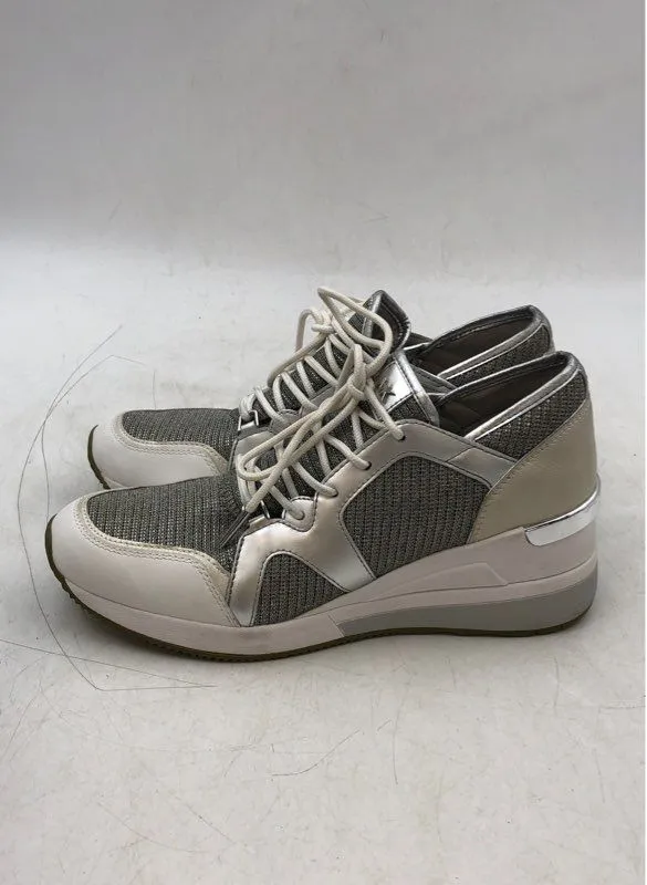 Michael Kors Women's Silver Athletic Shoes - Size 8.5