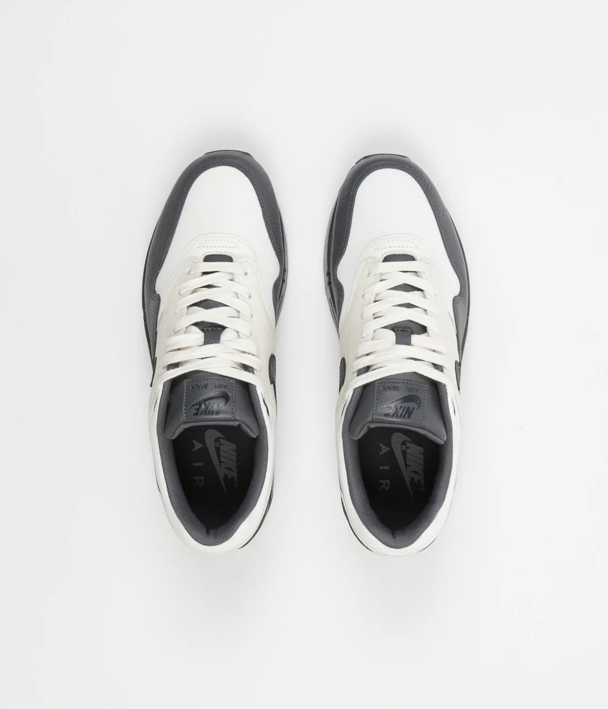 Nike Air Max 1 Premium Shoes - Sail / Dark Obsidian - Dark Grey