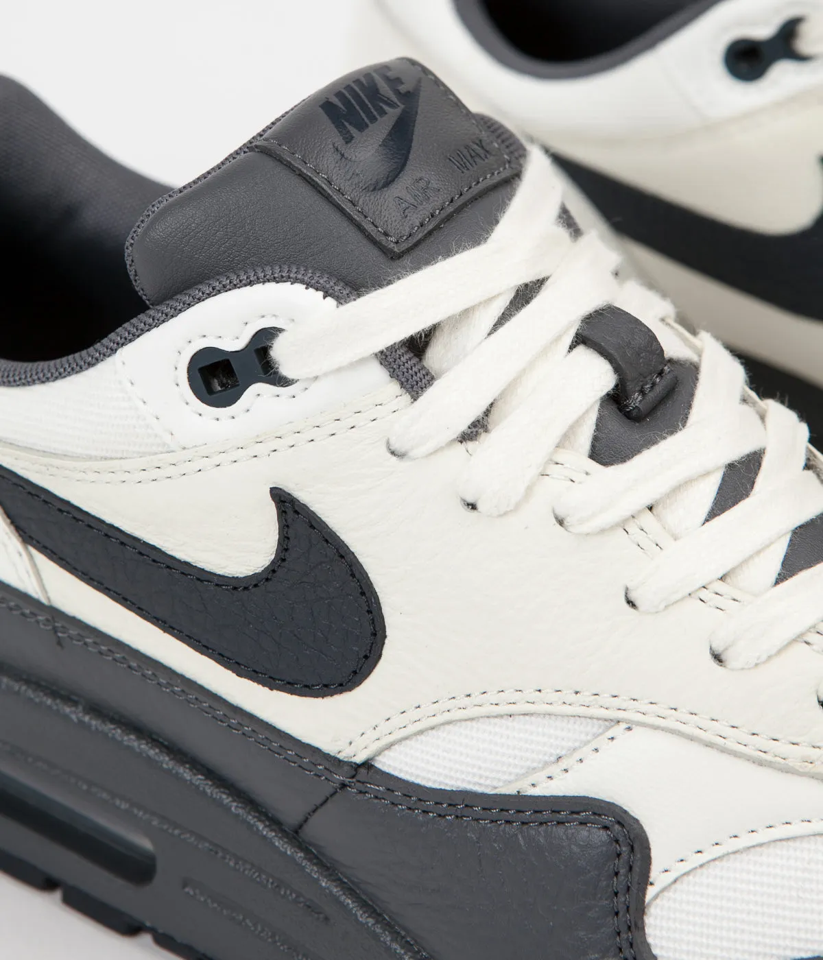 Nike Air Max 1 Premium Shoes - Sail / Dark Obsidian - Dark Grey