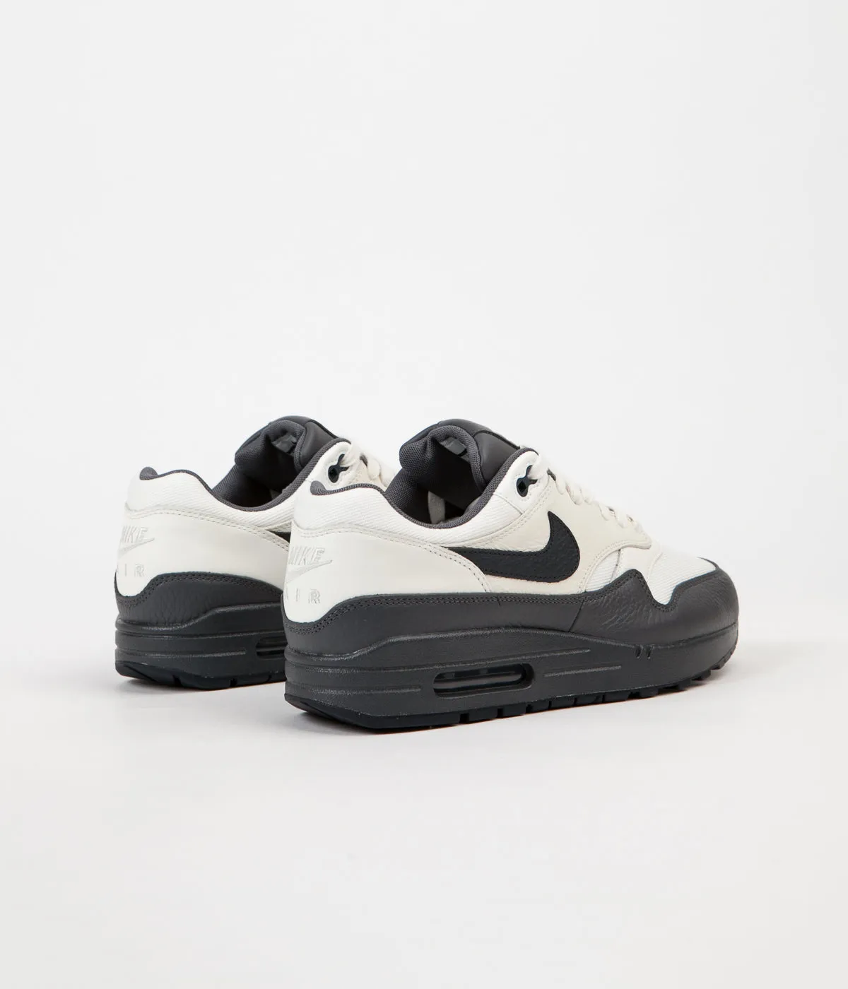 Nike Air Max 1 Premium Shoes - Sail / Dark Obsidian - Dark Grey