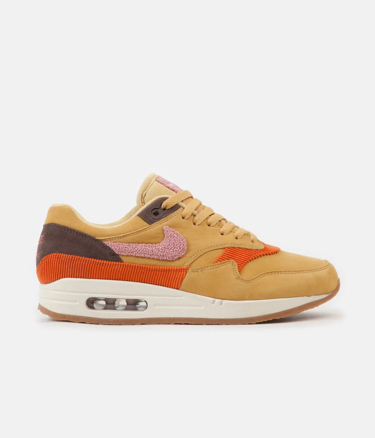 Nike Air Max 1 Shoes - Wheat Gold / Rust Pink - Baroque Brown