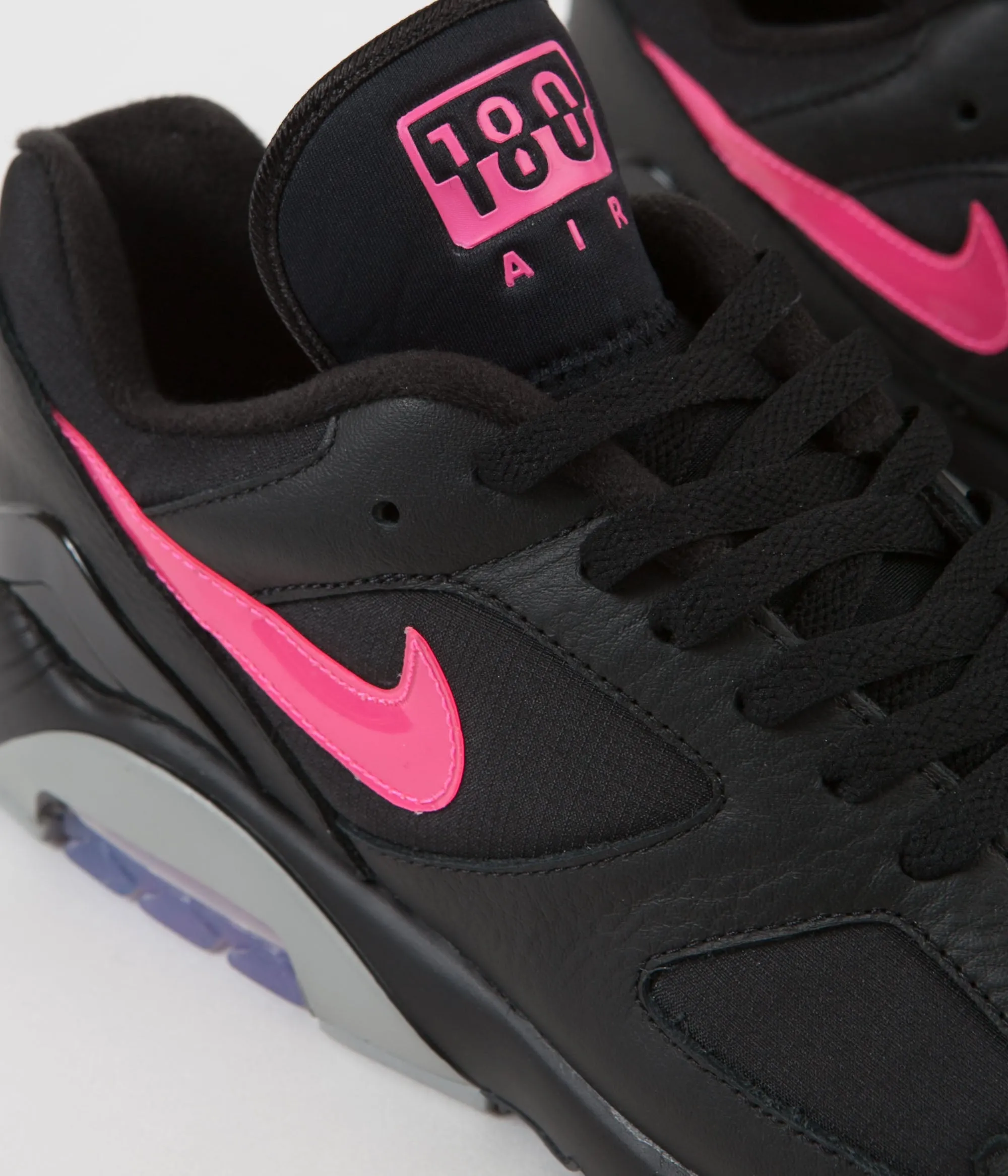 Nike Air Max 180 Shoes - Black / Pink Blast - Wolf Grey