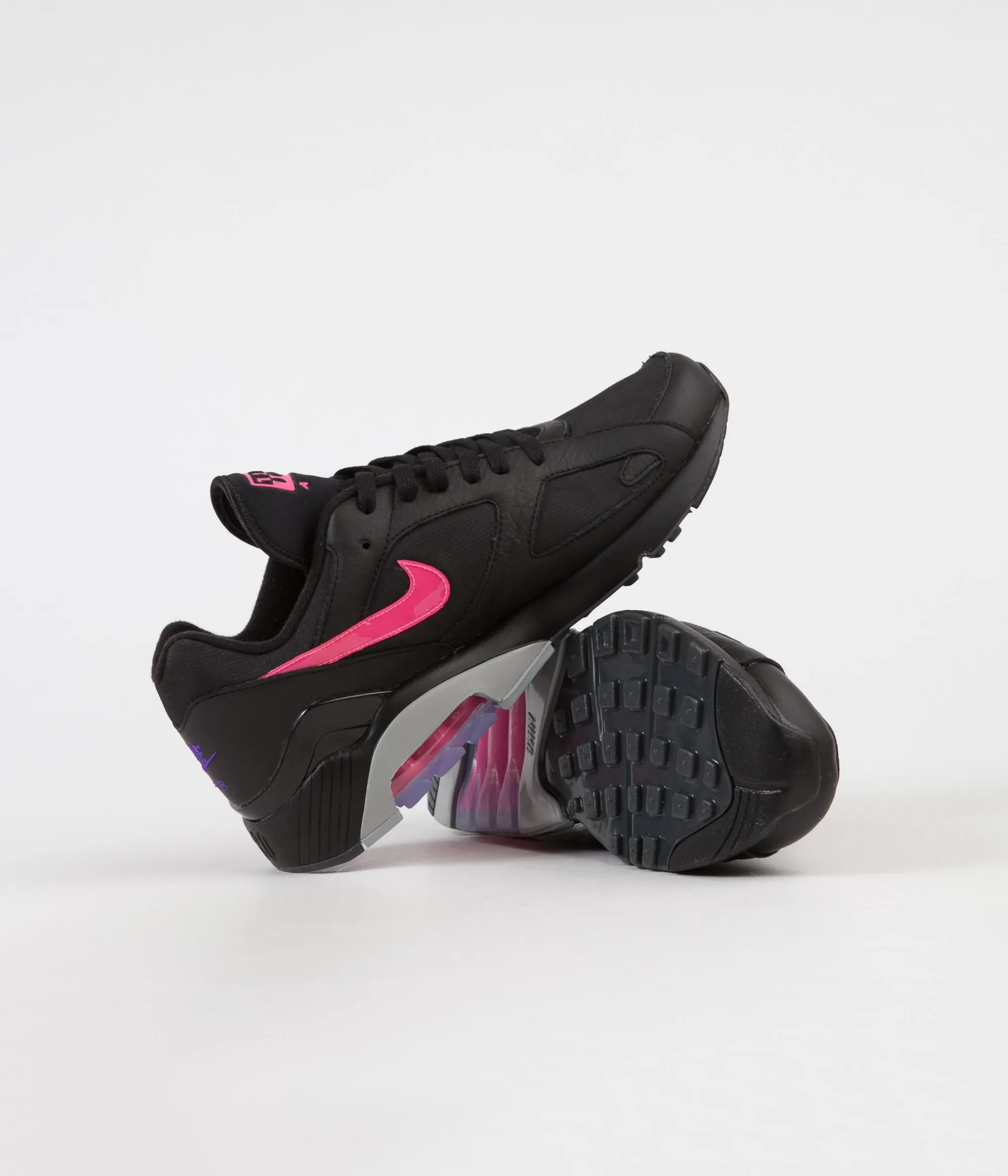 Nike Air Max 180 Shoes - Black / Pink Blast - Wolf Grey