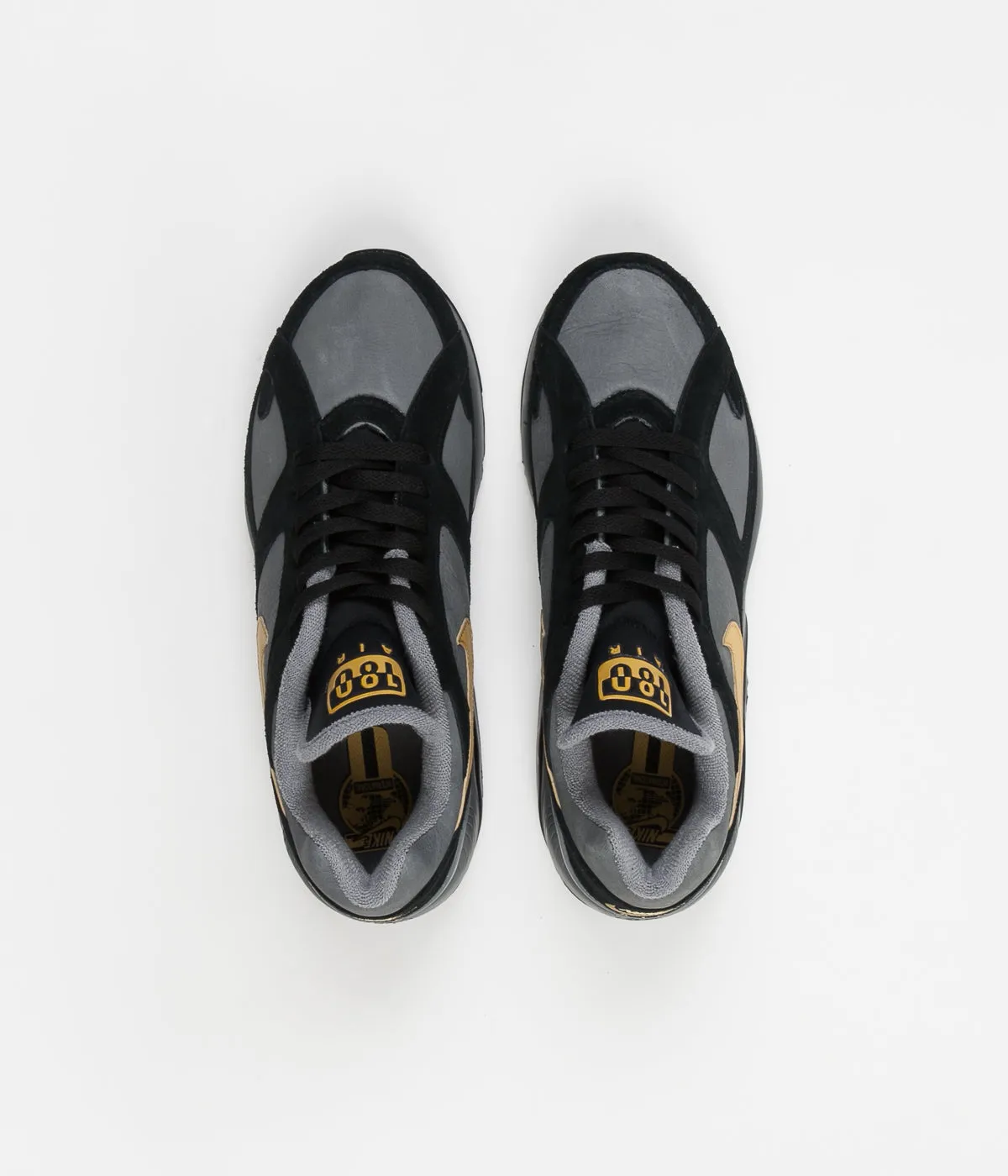 Nike Air Max 180 Shoes - Cool Grey / Wheat Gold - Black