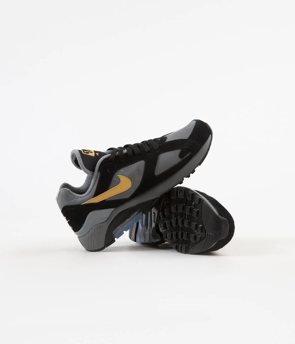 Nike Air Max 180 Shoes - Cool Grey / Wheat Gold - Black
