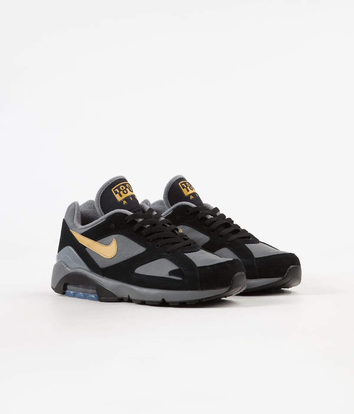 Nike Air Max 180 Shoes - Cool Grey / Wheat Gold - Black
