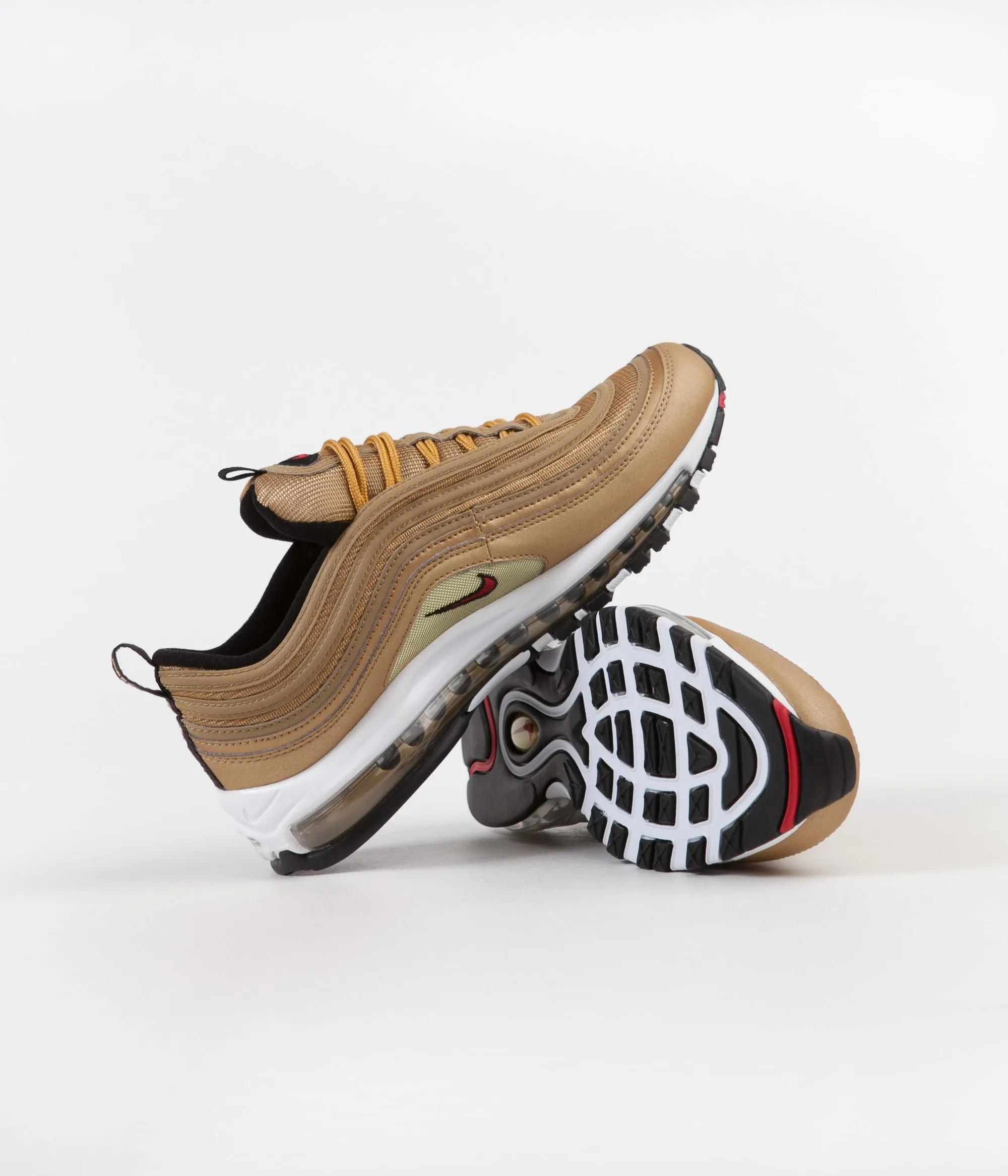 Nike Air Max 97 OG Shoes - Metallic Gold / Varsity Red - White - Black