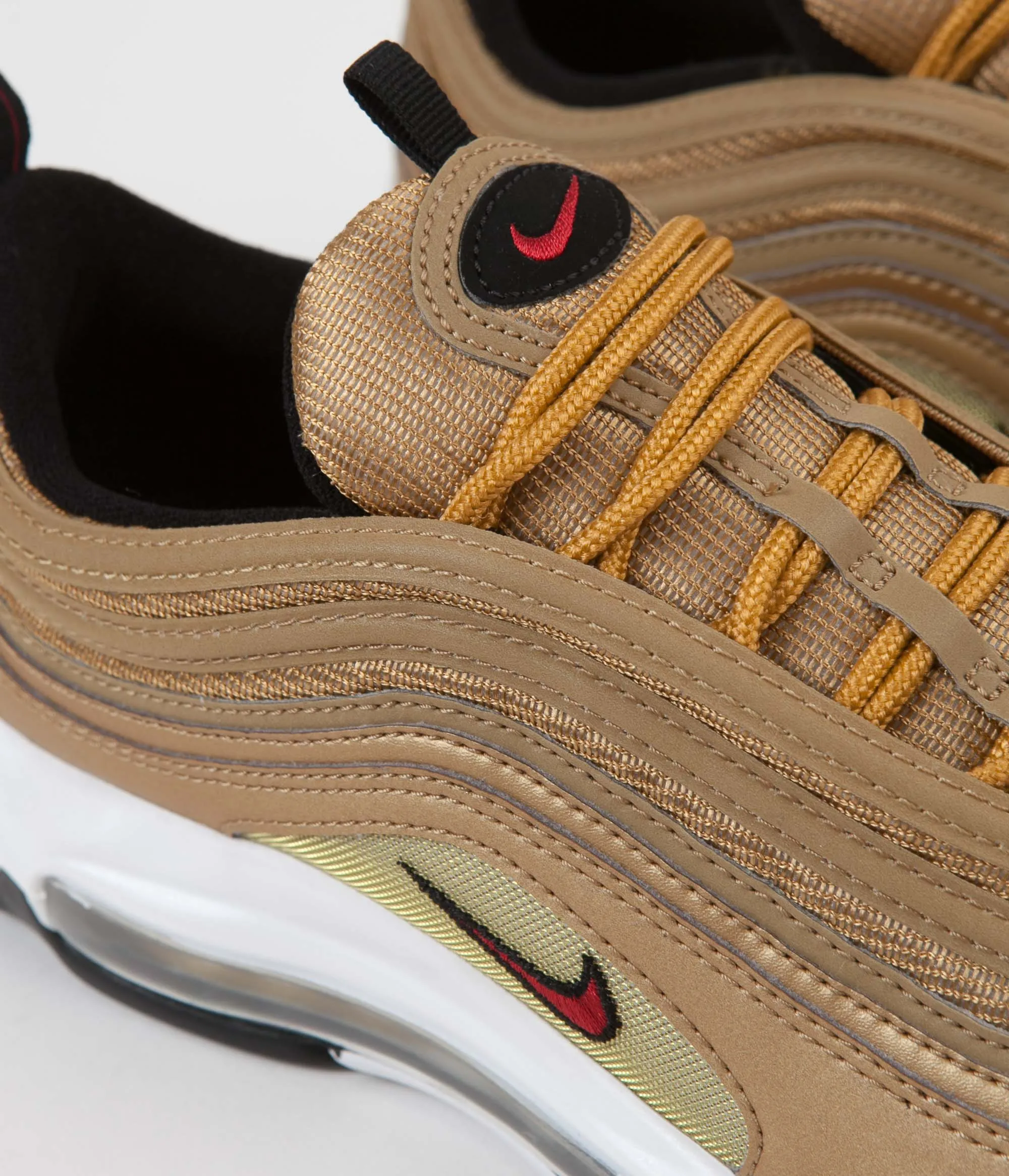 Nike Air Max 97 OG Shoes - Metallic Gold / Varsity Red - White - Black