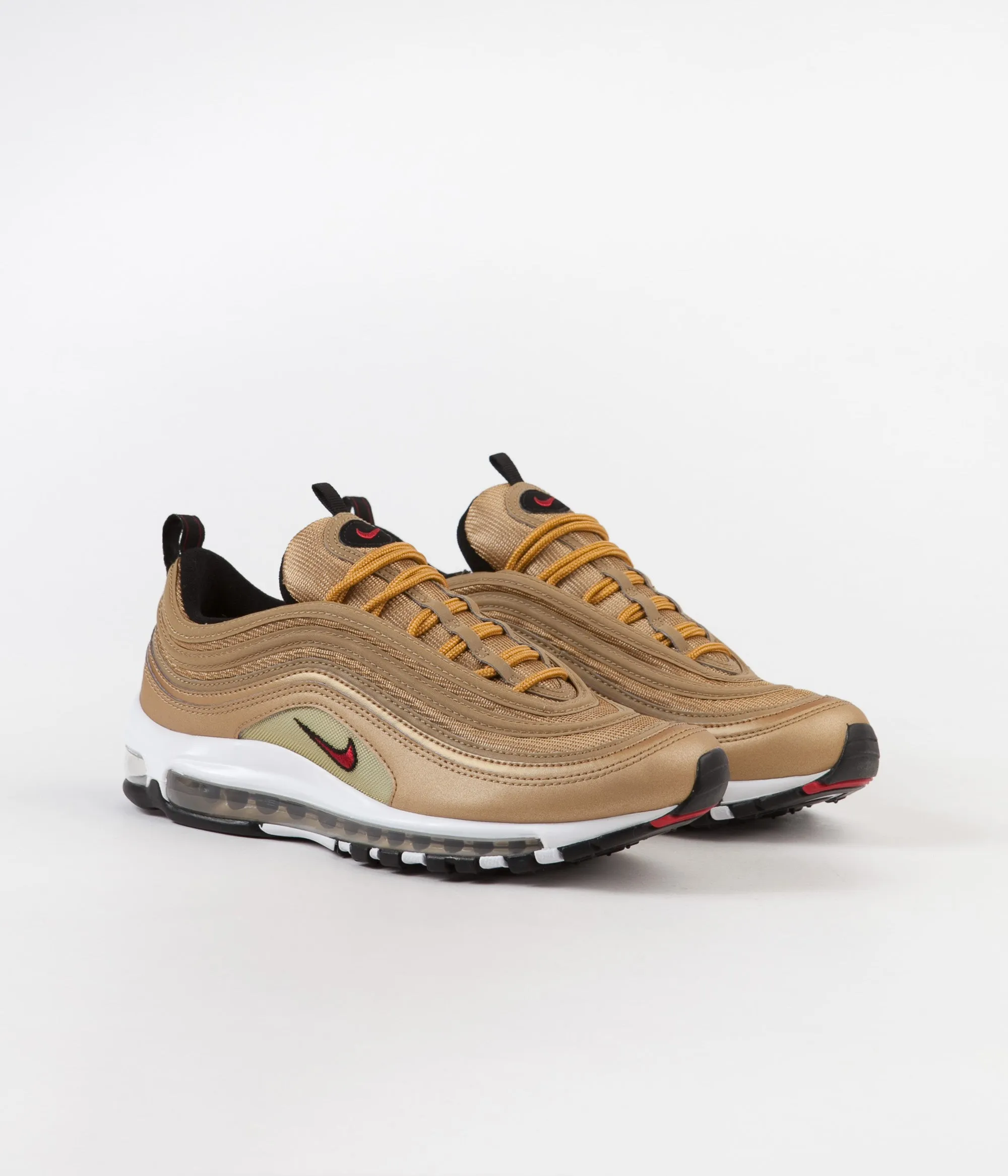 Nike Air Max 97 OG Shoes - Metallic Gold / Varsity Red - White - Black
