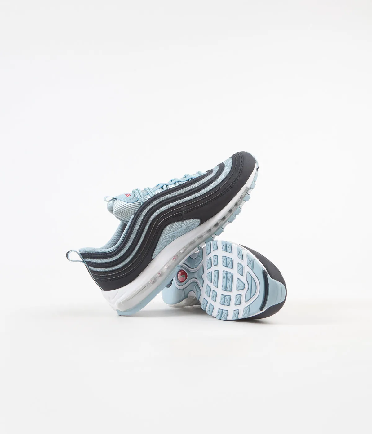 Nike Air Max 97 Premium Shoes - Dark Obsidian / Ocean Bliss - University Red