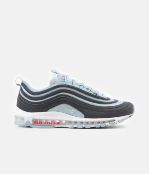 Nike Air Max 97 Premium Shoes - Dark Obsidian / Ocean Bliss - University Red