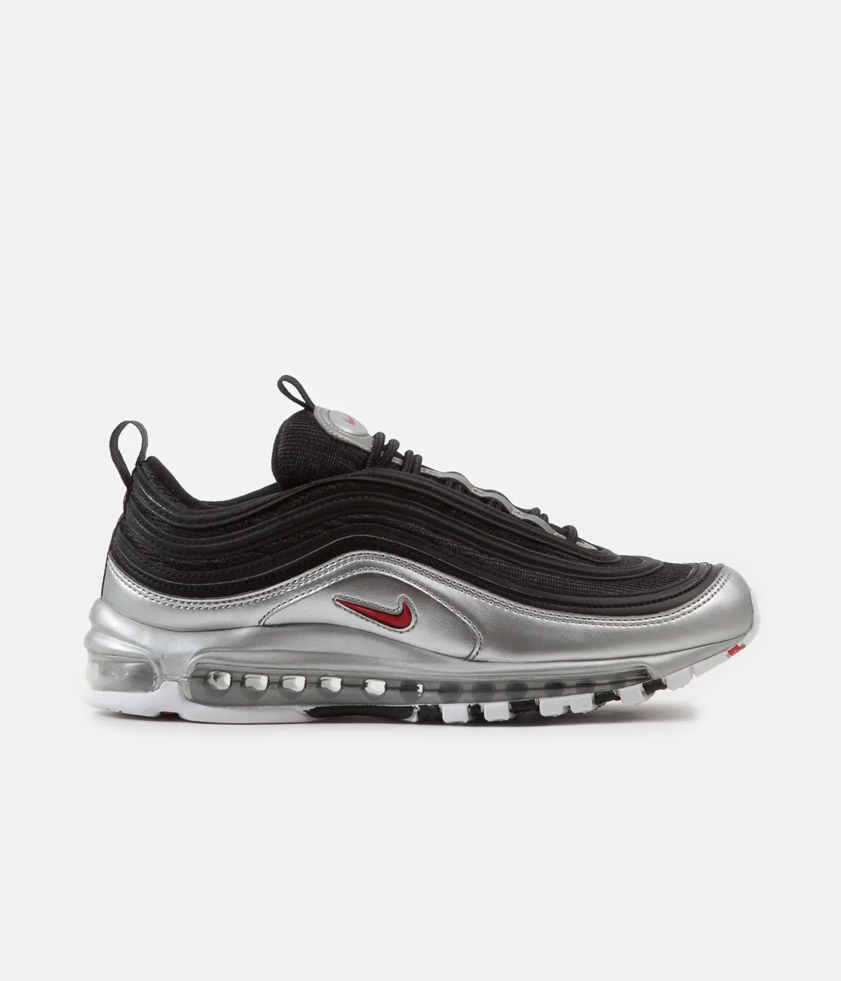 Nike Air Max 97 QS Shoes - Black / Varsity Red - Metallic Silver - White