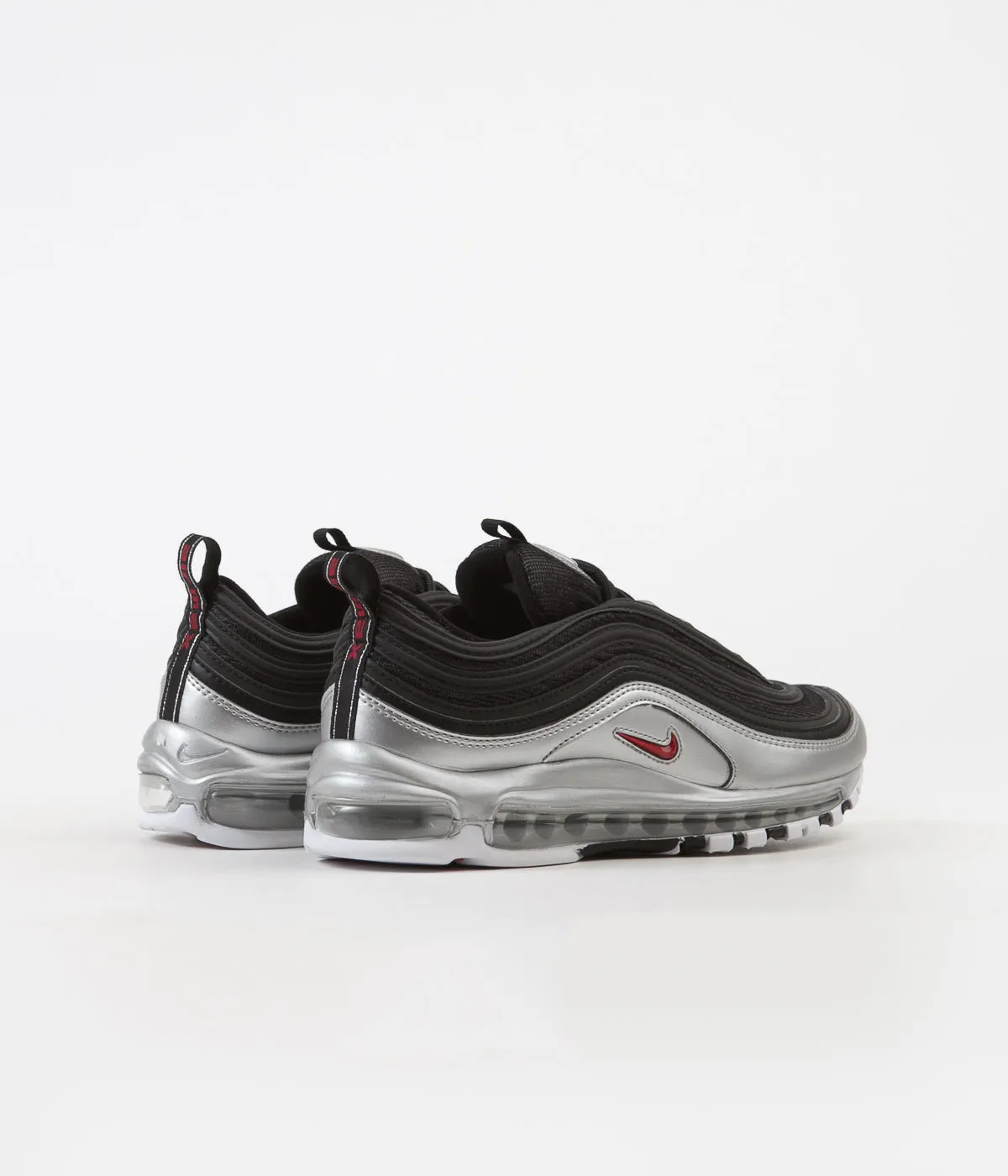 Nike Air Max 97 QS Shoes - Black / Varsity Red - Metallic Silver - White