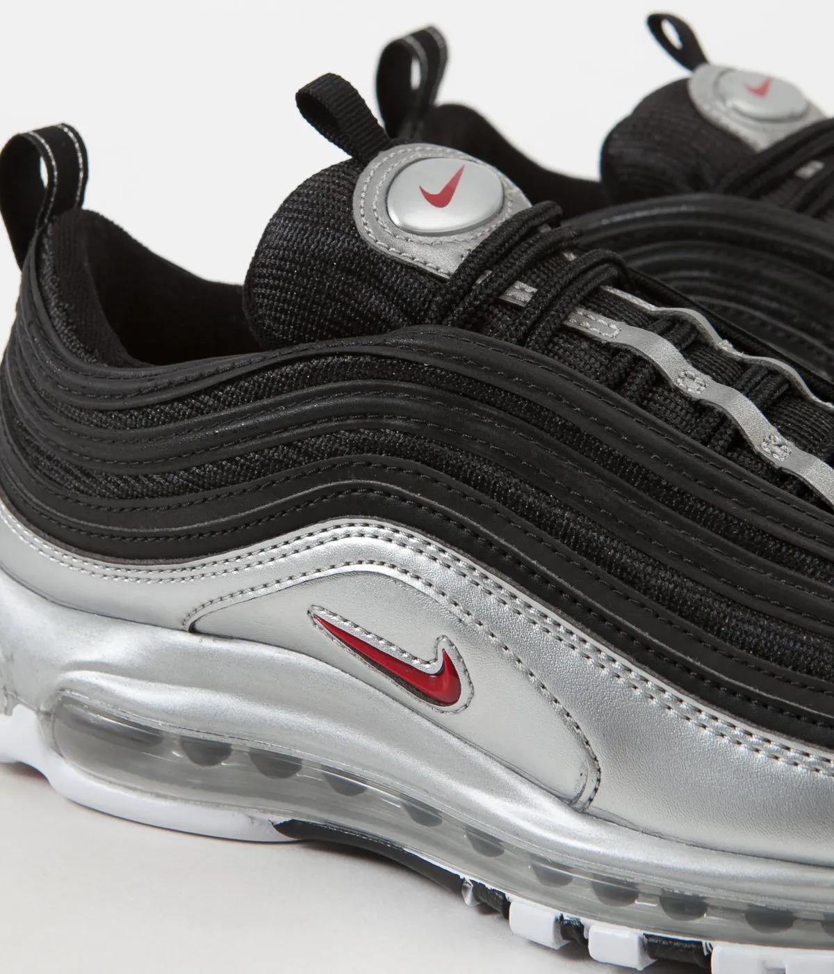 Nike Air Max 97 QS Shoes - Black / Varsity Red - Metallic Silver - White