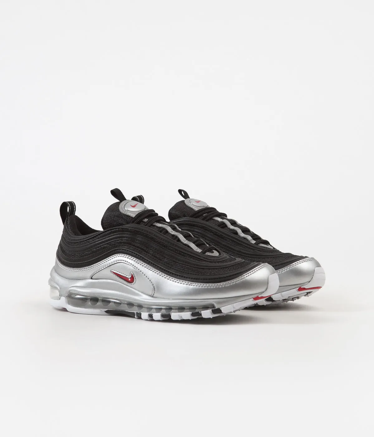 Nike Air Max 97 QS Shoes - Black / Varsity Red - Metallic Silver - White