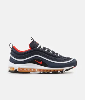 Nike Air Max 97 Shoes - Midnight Navy / Habanero Red - Black - White