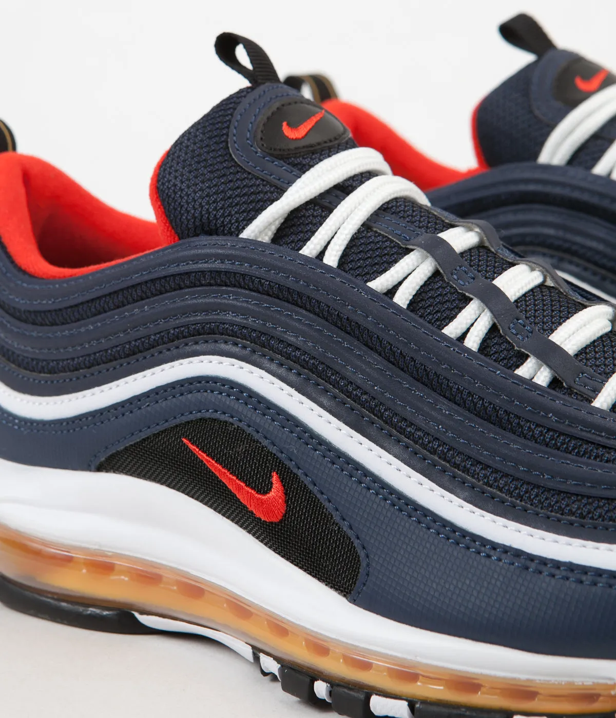 Nike Air Max 97 Shoes - Midnight Navy / Habanero Red - Black - White