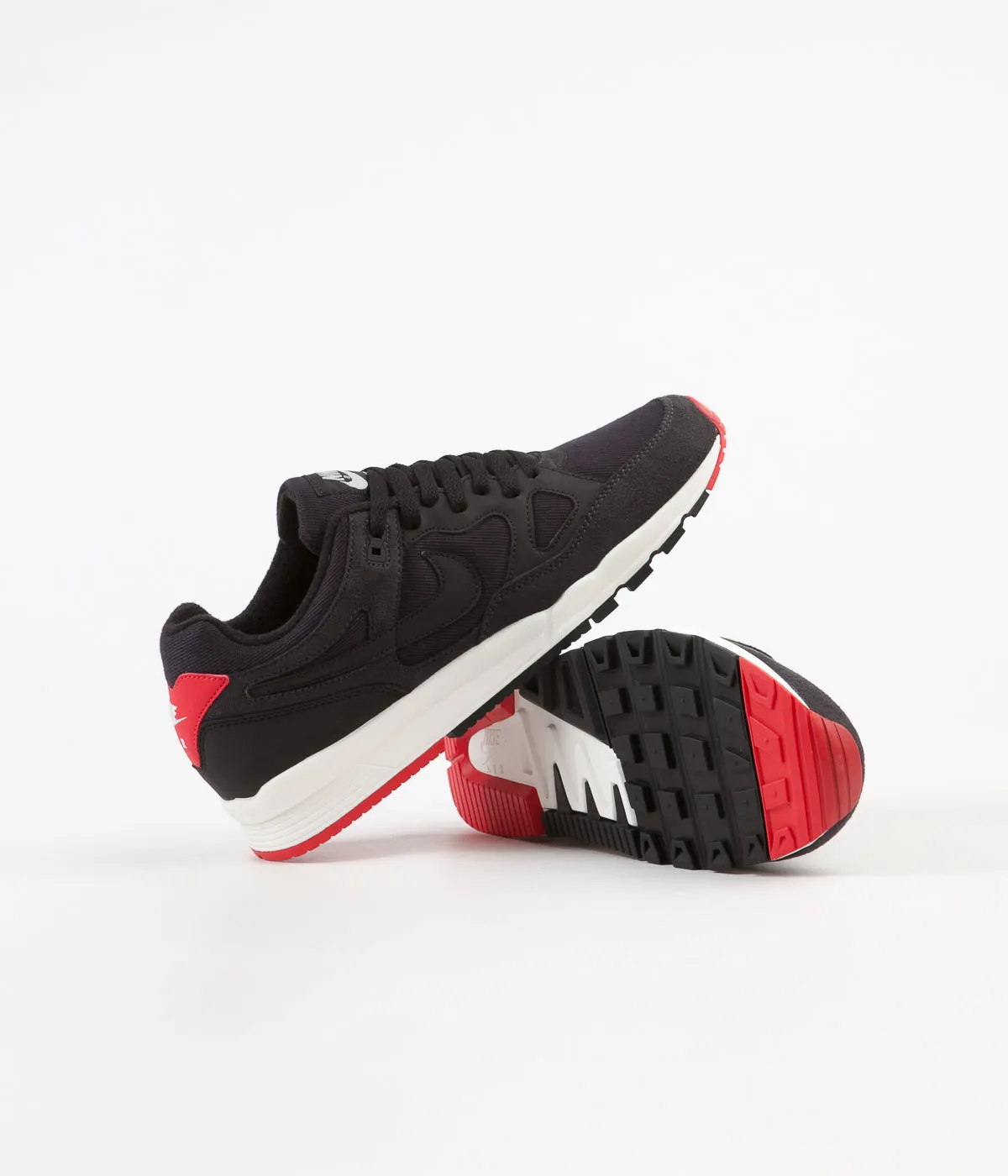 Nike Air Span II SE Shoes - Oil Grey / Black - University Red - Sail