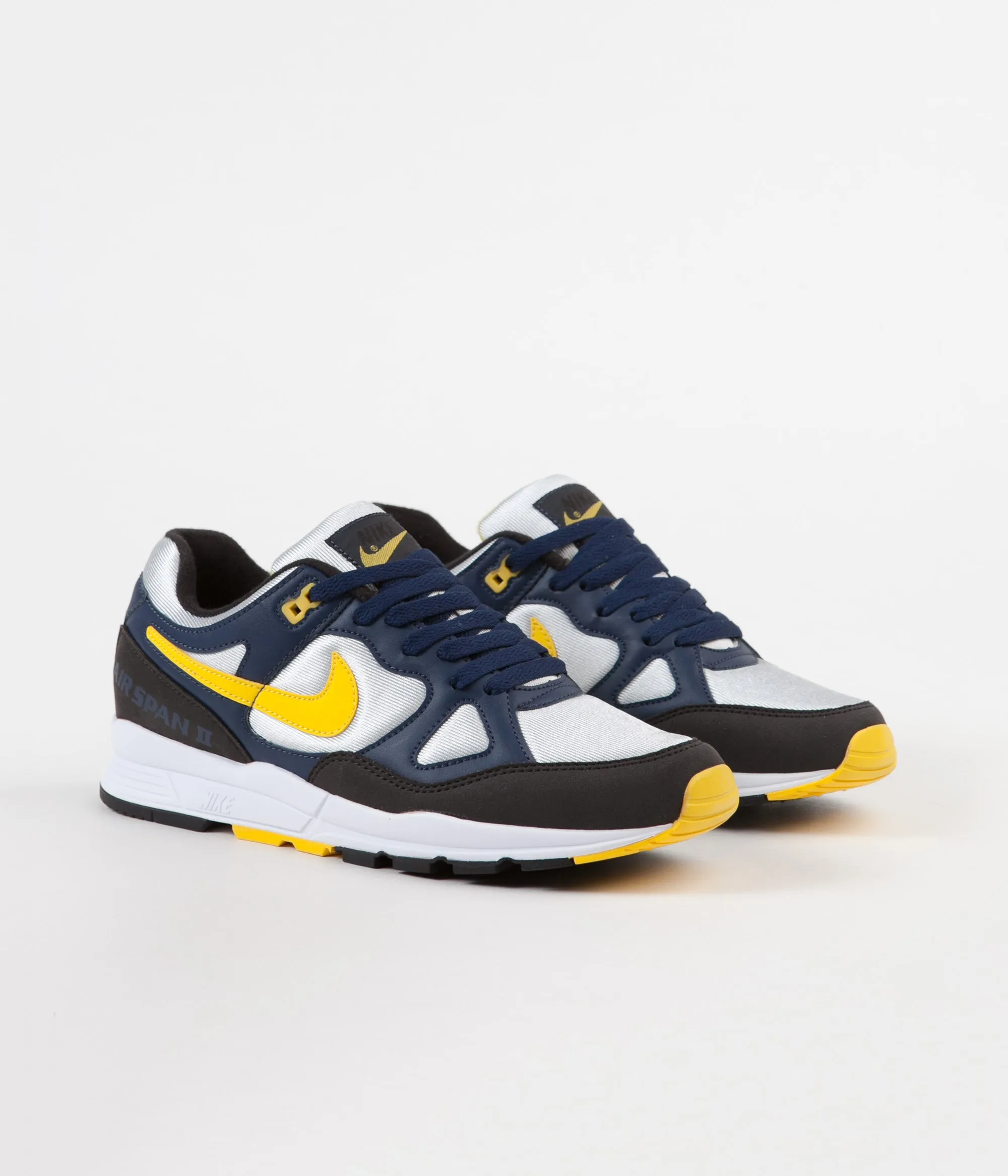 Nike Air Span II Shoes - Midnight Navy / Tour Yellow - Black